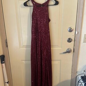 JCPenney Burgundy Sequin Dress
